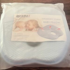 Memory Foam Baby Pillow - Soft  blue